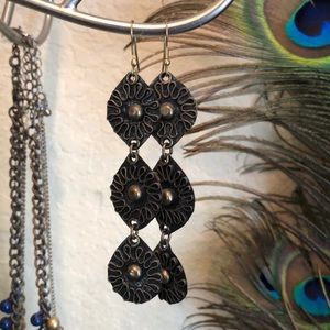 Lightweight Brass Dangly Earrings